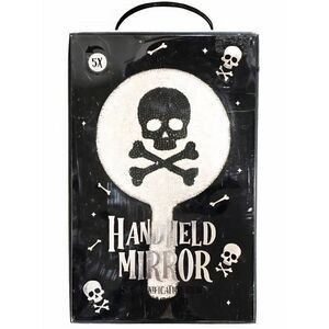 Lifestyle Products Rhinestone Crossbone & Skull Handheld Mirror